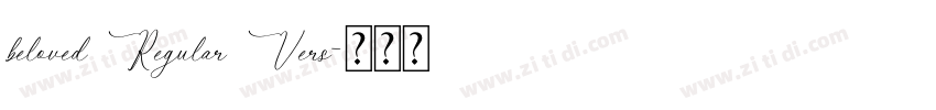 beloved Regular Vers字体转换